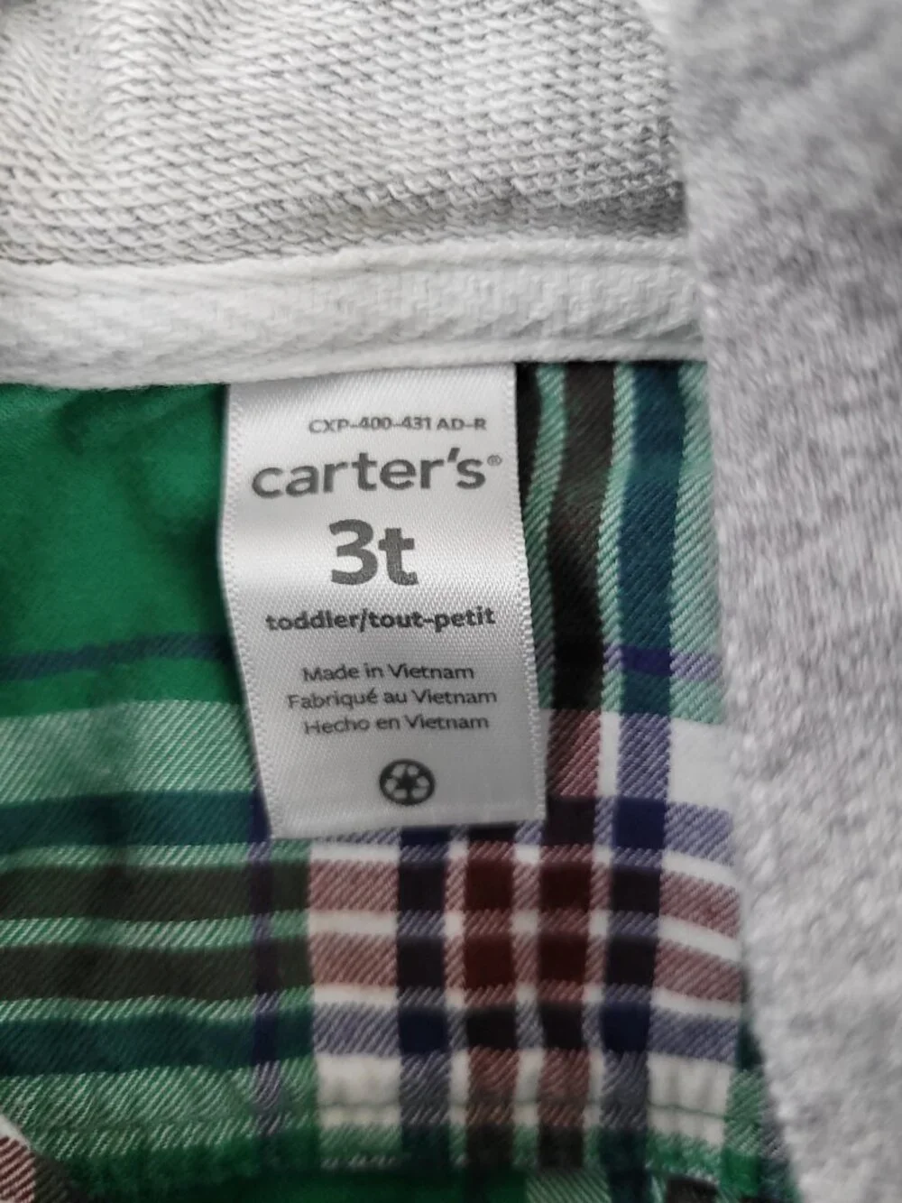 Boys 3 Lot of Carters Flannel Hoodie Garanimals Shirt, OshKosh Bib Overall Jeans
